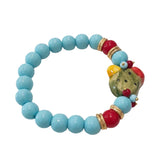 Bracciale con fico d'india in ceramica e pasta di turchese
