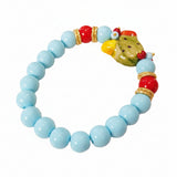 Bracciale con fico d'india in ceramica e pasta di turchese