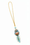 Collana con cuore sacro in ceramica decorato