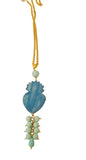 Collana con cuore sacro in ceramica decorato