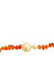 Bracciale con corallo e perla centrale