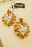 Set collana, orecchini e anello con cuore