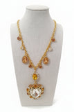 Set collana, orecchini e anello con cuore