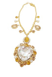 Set collana, orecchini e anello con cuore