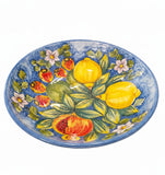 Ciotola con frutti siciliani e sfondo blu, diametro 35-36 cm