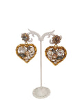Orecchini cuori con cristalli