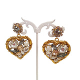 Orecchini cuori con cristalli