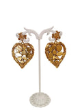 Orecchini cuori con cristalli