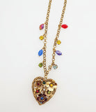 Set collana e orecchini con cuore