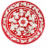 Piatto Siciliano linea "Onda Barocca" diametro 37 cm vari colori
