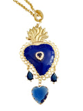 Collana con ciondolo ex voto blu