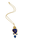 Collana con ciondolo ex voto blu