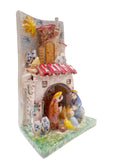 Natività in ceramica su tegola decorata