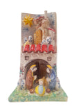 Natività in ceramica su tegola decorata