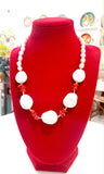 Collana corta perle e corallo