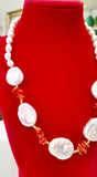 Collana corta perle e corallo