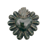 Cuore sacro in ceramica, ex voto vari colori