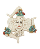 Trinacria da muro in ceramica di Caltagirone. Cm 30