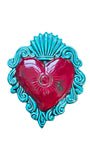 Ex Voto, cuore sacro in ceramica, vari colori