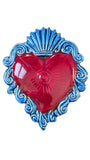 Ex Voto, cuore sacro in ceramica, vari colori