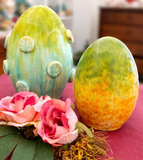 Uova di Pasqua in ceramica, vari colori e misure