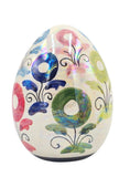 Uova pasquali in Ceramica madreperlati, decori floreali, 3 misure