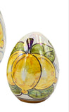 Uova pasquali in Ceramica madreperlati con decoro limoni, varie misure