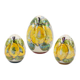 Uova pasquali in Ceramica madreperlati con decoro limoni, varie misure