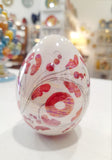 Uova pasquali in Ceramica madreperlati, decori floreali, 3 misure