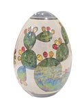 Uova pasquali in Ceramica madreperlati, decoro fico d'India, 3 misure