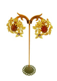 Orecchini eleganti in ottone e cristallo