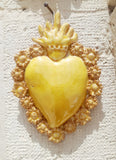 Ex Voto Cuore Sacro in Ceramica