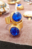 Anello a bottone con cristalli, vari modelli