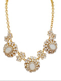 Collana in opalite bianca e cristalli