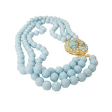 Collana a tre fili in pasta di turchese
