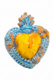 Cuore sacro con conchiglie 18x14 cm, vari colori