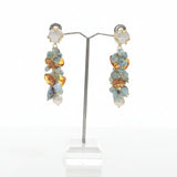 Set Orecchini e collana in larimar, ambra e perle