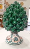 Pigna verde in ceramica di Caltagirone h 20 cm