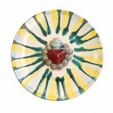 Piatto rotondo con cuore sacro diametro 25 cm