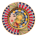 Grande piatto Siciliano da muro con falda, diam. cm 45, diversi decori