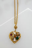 Collana con ciondolo cuore dalle texture differenti