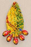 Pala di Fico d'india smaltata in ceramica siciliana con frutti