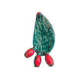 Pala di Fico d'india smaltata in ceramica siciliana con frutti