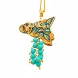 Collana con ciondolo Sicilia in ceramica