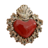 Cuore sacro in ceramica, ex voto vari colori