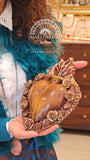 Ex voto cuore sacro con rose a rilievo