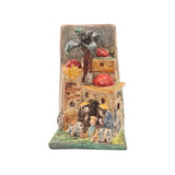 Natività in ceramica su tegola decorata