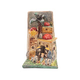 Natività in ceramica su tegola decorata