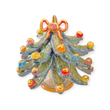 Albero di Natale con oro e madreperla altezza cm 12