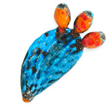 Pala di Fico d'india smaltata in ceramica siciliana con frutti